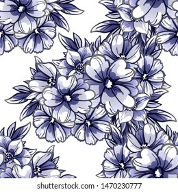 Flower print. Elegance seamless pattern.