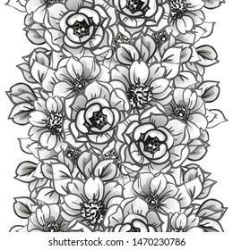 Flower print. Elegance seamless pattern.