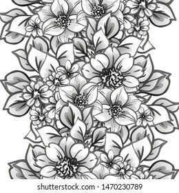 Flower print. Elegance seamless pattern.