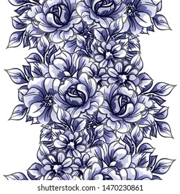 Flower print. Elegance seamless pattern.