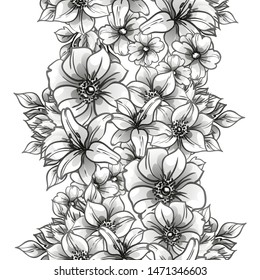 Flower print. Elegance seamless pattern.