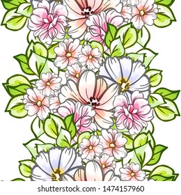Flower print. Elegance seamless pattern.