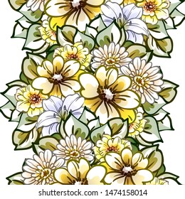 Flower print. Elegance seamless pattern.
