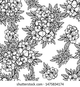 Flower print. Elegance seamless pattern.