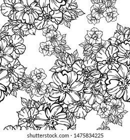 Flower print. Elegance seamless pattern.