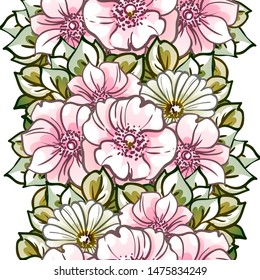 Flower print. Elegance seamless pattern.