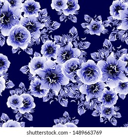 Flower print. Elegance seamless pattern.