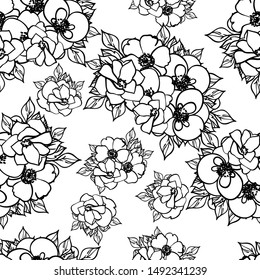 Flower print. Elegance seamless pattern.