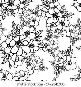 Flower print. Elegance seamless pattern.