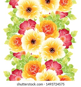 Flower print. Elegance seamless pattern.