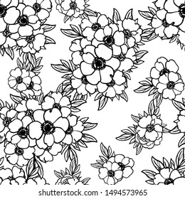 Flower print. Elegance seamless pattern.