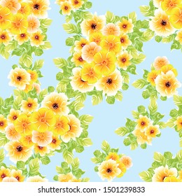 Flower print. Elegance seamless pattern.