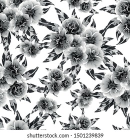 Flower print. Elegance seamless pattern.