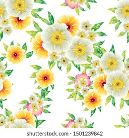 Flower print. Elegance seamless pattern.
