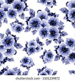Flower print. Elegance seamless pattern.