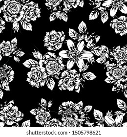 Flower print. Elegance seamless pattern.