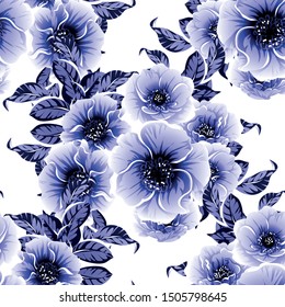 Flower print. Elegance seamless pattern.