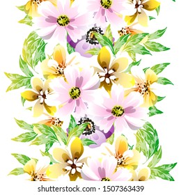 Flower print. Elegance seamless pattern.