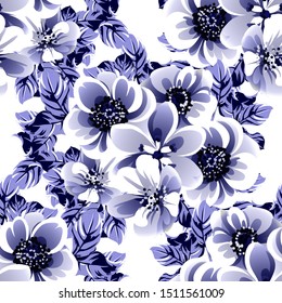 Flower print. Elegance seamless pattern.