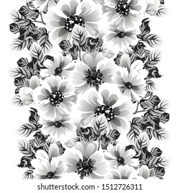 Flower print. Elegance seamless pattern.