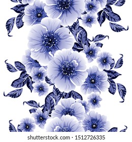 Flower print. Elegance seamless pattern.