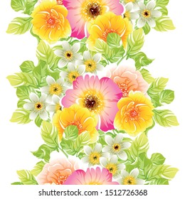 Flower print. Elegance seamless pattern.