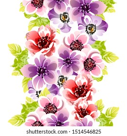 Flower print. Elegance seamless pattern.