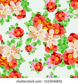 Flower print. Elegance seamless pattern.