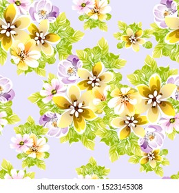 Flower print. Elegance seamless pattern.