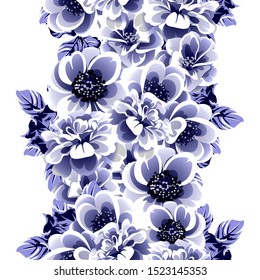 Flower print. Elegance seamless pattern.