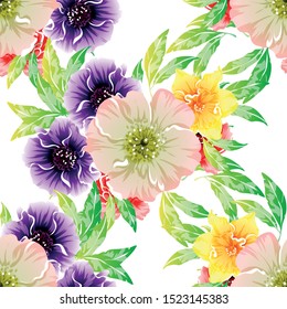Flower print. Elegance seamless pattern.
