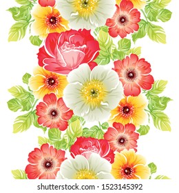 Flower print. Elegance seamless pattern.