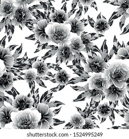 Flower print. Elegance seamless pattern.