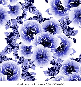Flower print. Elegance seamless pattern.