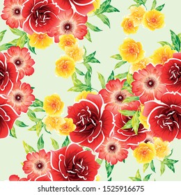 Flower print. Elegance seamless pattern.