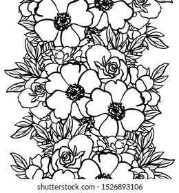 Flower print. Elegance seamless pattern.