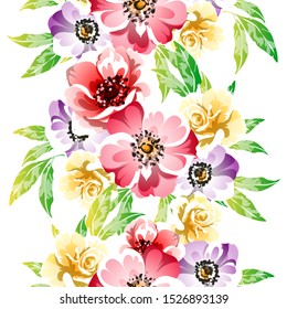 Flower print. Elegance seamless pattern.
