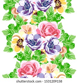 Flower print. Elegance seamless pattern.