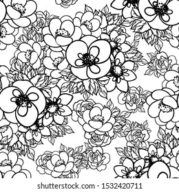 Flower print. Elegance seamless pattern