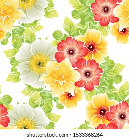 Flower print. Elegance seamless pattern.