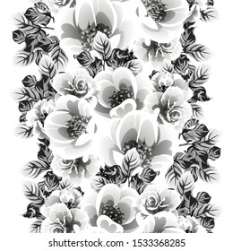 Flower print. Elegance seamless pattern.