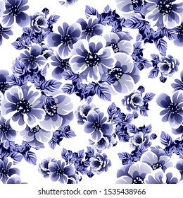 Flower print. Elegance seamless pattern.