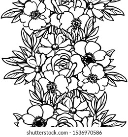 Flower print. Elegance seamless pattern.