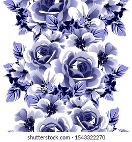 Flower print. Elegance seamless pattern.