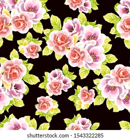 Flower print. Elegance seamless pattern.