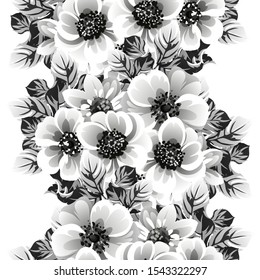 Flower print. Elegance seamless pattern.