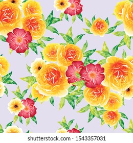 Flower print. Elegance seamless pattern.