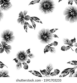 Flower print. Elegance seamless pattern.