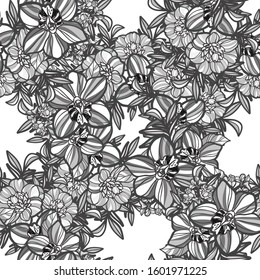 Flower print. Elegance seamless pattern.