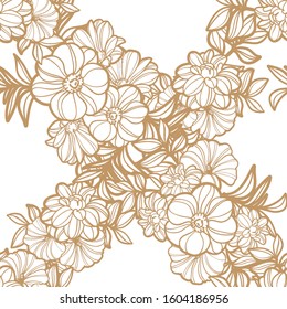 Flower print. Elegance seamless pattern.